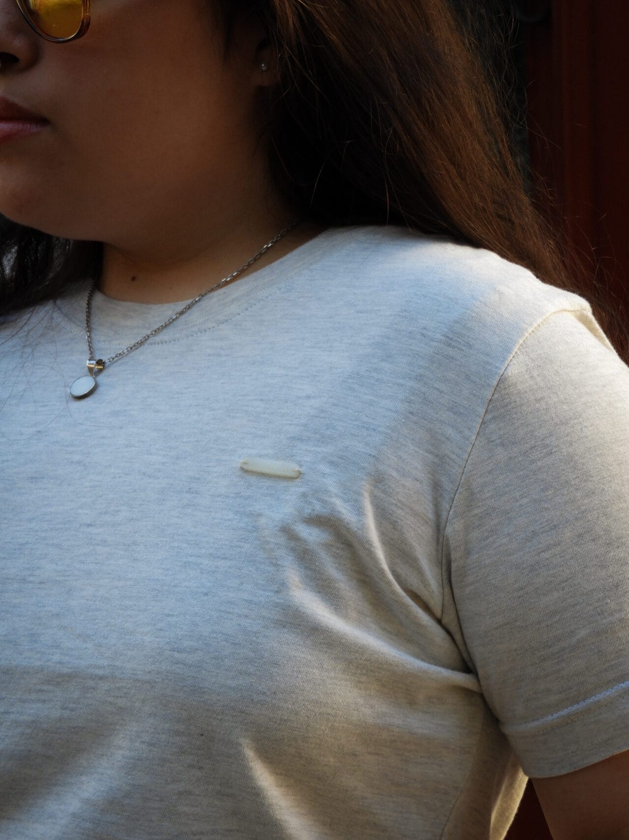 remera regular gris melange
