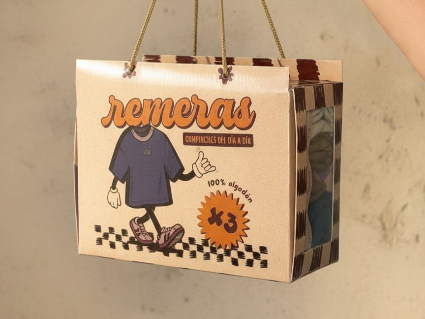 caja pack de 3 remeras its fort real